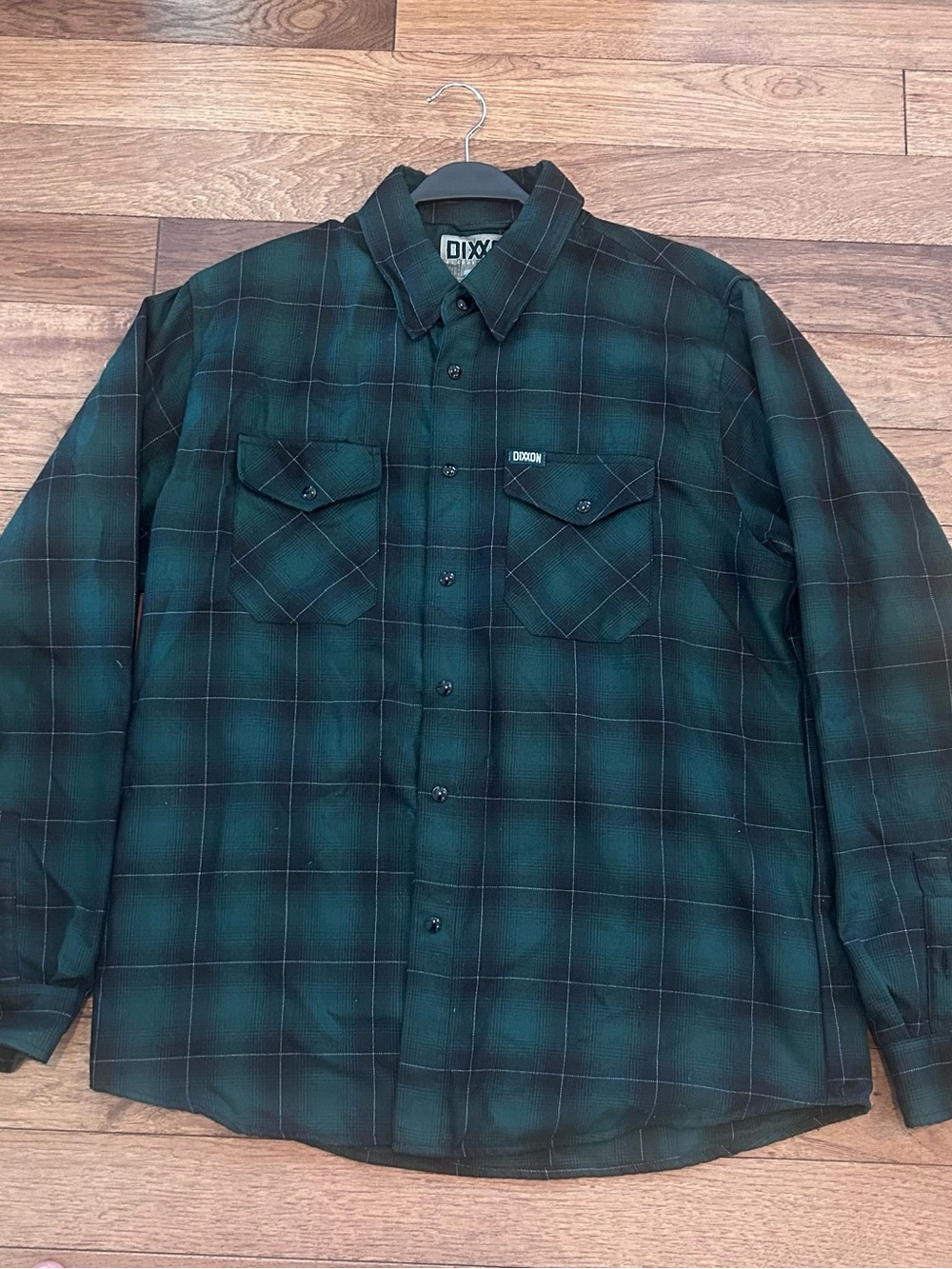 DIXXON Carlo Dark Green Plaid Button-Down Shirt